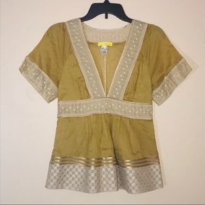 Catherine Malandrino short sleeve cotton blouse